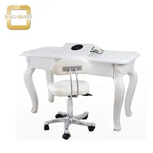 Белый винтажный Маникюрный Стол для ногтей, оптовая продажа салонной мебели