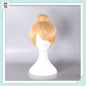<span class=keywords><strong>Barato</strong></span> sintético <span class=keywords><strong>Anime</strong></span> Tinker Bell Rubio Color dorado niños <span class=keywords><strong>Cosplay</strong></span> pelucas - Product Image 3