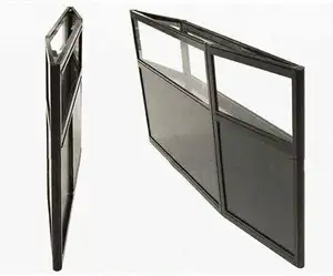 portable folding glass display showcase for exhibition