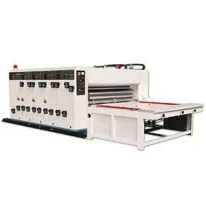 LUM-A 4 रंग flexo मुद्रण slotter मशीन (श्रृंखला दूध पिलाने)