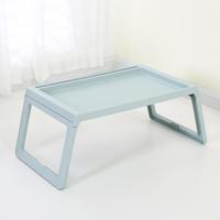 Pas cher en plastique petit déjeuner plateau ordinateur portable bureau table de lit pliable