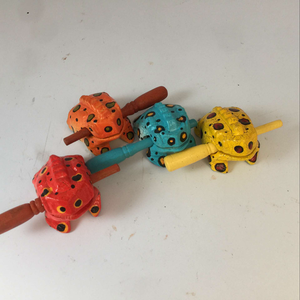 Artisanat classique diverses couleurs drôle enfants jouet Simulation croassement en bois <span class=keywords><strong>grenouille</strong></span> chanceuse 6 cm - Product Image 4