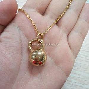Encantador Lindo Encantos Collar de Fitness Gimnasio Kettlebell Colgante para Las Mujeres de Las Mujeres - Product Image 1