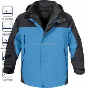 Waterproof 3 in 1 Colorful German Ski Jackets in winter