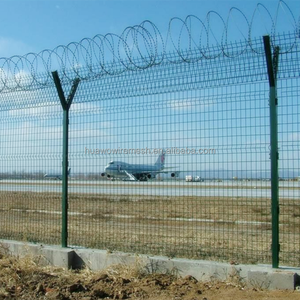 A bassa manutenzione Anti-salita Y Post PVC rivestito recinzione aeroportuale con rasoio filo spinato acciaio/ferro cancello per la sicurezza della prigione - Product Image 2