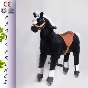 (EN71 & ASTM و CE)~ (تمرير!!)~ داليان Magicprince دائم ركوب على لعبة الحصان المهر البني للبيع/HW-8 أفخم براون الحصان/