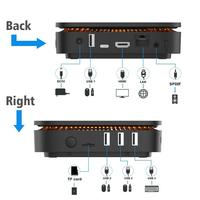 AK1 J3455 4G 32G Lecteur KD mini pc 4k tv box avec puce décodeur projecteur avec win 10 Double HD Tension automatique sur ordinateur deskt