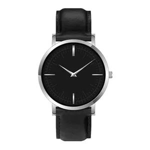 Reloj Mecánico de cuero genuino para hombre, pulsera de mano mecánica con bisel de acero inoxidable, con logotipo personalizado, varios estilos