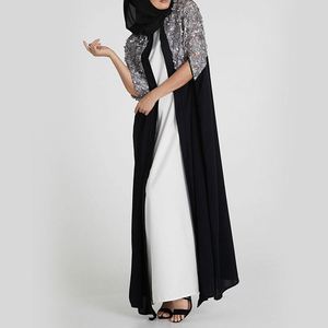 Último diseño de <span class=keywords><strong>Burqa</strong></span> para niñas, vestido de baile de graduación, Sexy, Abaya abierta frontal para fotos, 2019 - Product Image 2