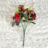 Roses artificielles de haute qualité, 1 pièce, en soie, accessoires de arrangement floral pour décoration de mariage, pour la maison
