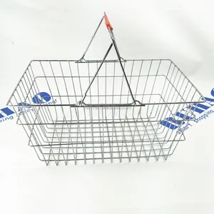 RH-BMH20 400*300*200mm 20L wire shopping basket for supermarket