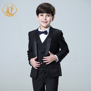 6-13 ans Un Bouton Col Rabattu Garçons Costumes De Mariage Garçon Costume Noir Concepteur Enfants Costumes Formels Garçon