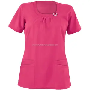 Beauty salon workwear spa cosmetic clothing uniform top for nail technician