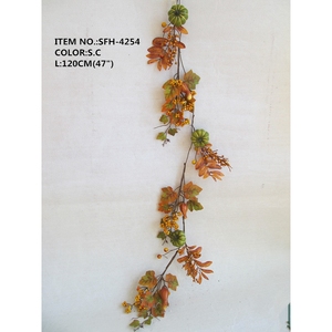 Guirnalda de 120CM Artificial de calabaza, naranja, Hojas de arce verde y Berry <span class=keywords><strong>Fall</strong></span> Archway - Product Image 5