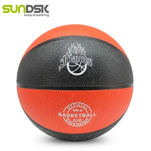 Outdoor Officiële Maat 6 Rubber Mand Bal Oem Basketbal Basketbal Rood Zwarte Bal