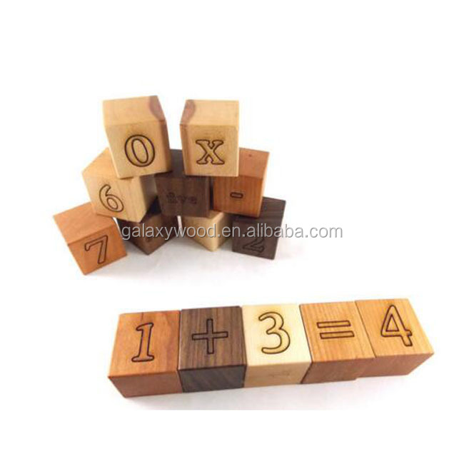 Деревянные математические блоки с цифрами на заказ
