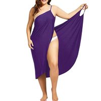 Robe portefeuille Sexy grande taille pour femmes, paréo court, robe de plage, vêtements d'été, 2020