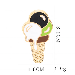 Suéter de helado, insignia de pin de metal dorado, esmalte suave, nuevo - Product Image 6