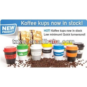 de plástico koffee kups con banda silion o 12oz 356ml - Product Image 1