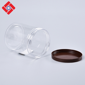 Oem Clear Round Pet Wide Mouth Brown <strong>Plastic</strong> <strong>Sweet</strong> Candy Packaging <strong>Jars</strong> Seal Lid,Saving <strong>Jar</strong> - Product Image 4
