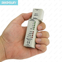 Probador de Cables de Red Allosun EM2421, Herramienta de Diagnóstico RJ45, Probador de Cables LAN UTP y STP, Tamaño Mini, Portátil