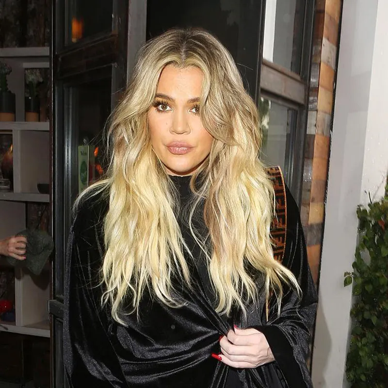 물결 모양 처녀 캄보디아 사람의 모발 Khloe Kardashian ombre 금발 balayage 가발