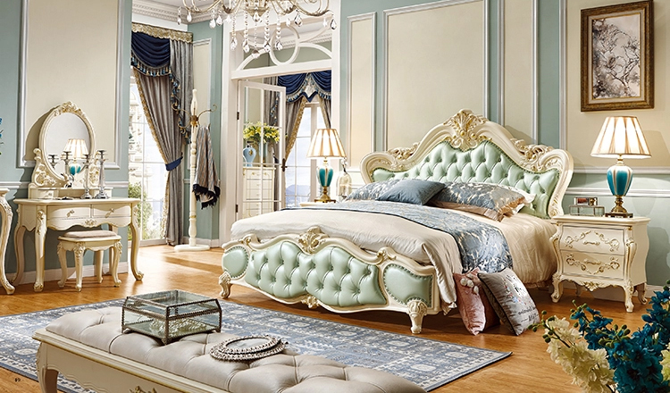 Cheap European bedroom furniture pink princess bed