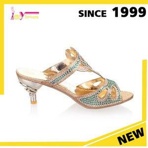 Rhinestones llenos con diseño de la flor mujeres zapatos de tacones bajos para mujer zapatilla calzado fiesta - Product Image 2