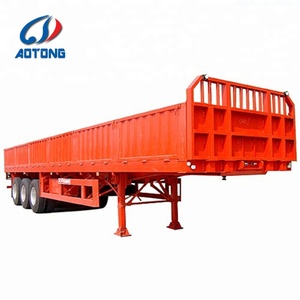 Semi-remorque <span class=keywords><strong>à</strong></span> plateau latéral <span class=keywords><strong>à</strong></span> parois hautes multi-usages de 40 pieds et 50 tonnes de Chine, pour le transport de marchandises générales, <span class=keywords><strong>à</strong></span> <span class=keywords><strong>vendre</strong></span> - Product Image 3