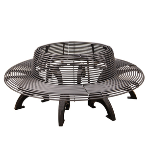 Assento redondo curvo para jardim, redondo, circular, para áreas externas, parque público, ferro de metal, em torno de árvore - Product Image 6