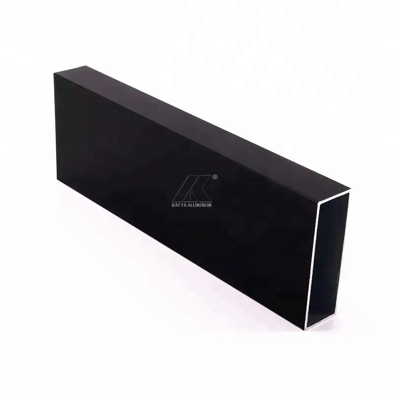 Factory Make Structural Aluminum Beams Aluminium Tube Profiles For Batten 150 by 50 Color black