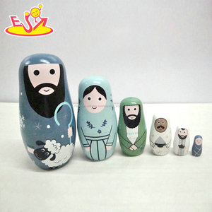 2018 venta al por mayor DIY matryoshkas 5 unids madera animial muñeca rusa para niños W06D104 - Product Image 6