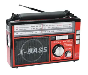 X-bajo Solar recargable radio portátil con usb y tarjetas de memoria