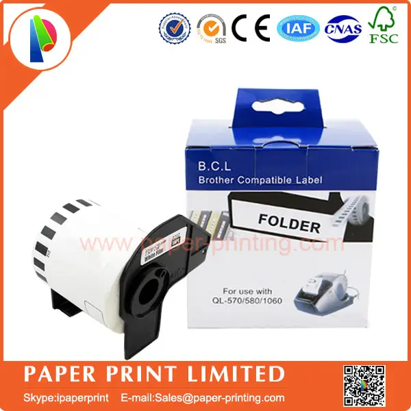 Compatible Labels dk-22212 62mm x 15.24m Thermal paper QL Series Printers