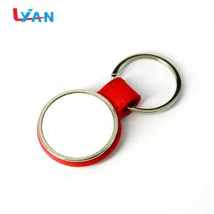 Hot sale hand made custom fun logo round shaped short lanyard keychain