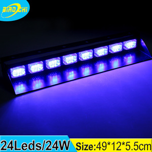 24 W feu de circulation windshied <span class=keywords><strong>mont</strong></span> rouge/bleu/<span class=keywords><strong>blanc</strong></span>/jaune/vert/ambre led lumières stroboscopiques - Product Image 1