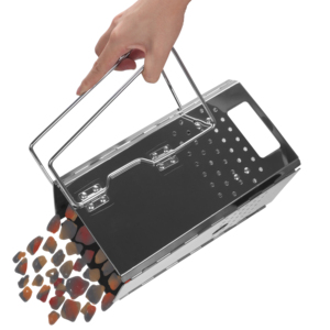 Allumeur de charbon de bois pliable portable pour barbecue, camping, randonnée, <span class=keywords><strong>cheminée</strong></span> à charbon de bois, acier inoxydable, outil de barbecue en métal - Product Image 4