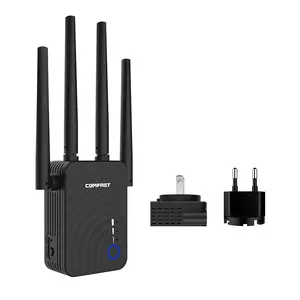 Extensor de alcance sem fio 1200mbps, reforço de sinal de banda dupla sem fio CF-WR754AC, extensor de alcance wi-fi 2.4/5ghz com 4 antenas ethernet