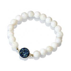 <span class=keywords><strong>Bracelet</strong></span> de perles en pierre naturelle, Bracelets avec pendentif en cristal, en pierre d'améthyste, <span class=keywords><strong>Bracelet</strong></span> à perles rondes, pour femmes et filles - Product Image 3