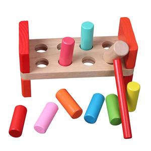 Del bambino Battere Giocattoli Con Il Martello Multifunzionale Strumento di Manutenzione Del Bambino Scatola di Combinazione Dado martellante martello di legno giocattolo - Product Image 3