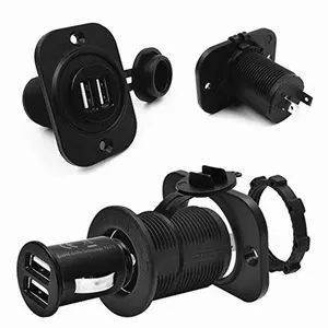 Dual USB Presa Presa <span class=keywords><strong>Spina</strong></span> di Potere del Caricatore + <span class=keywords><strong>12</strong></span> <span class=keywords><strong>Volt</strong></span> Pannello di Combinazione per il Montaggio Barca Camion Auto - Product Image 1