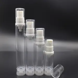 Botol Semprot Pompa Kabut Halus Tanpa Udara, Kemasan Kosmetik Bulat Bening Transparan, 5Ml 10Ml 12Ml 15Ml
