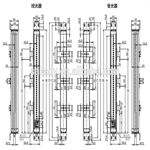 비상 정지 모니터링용 알루미늄 CCC CE TUV 적외선 안전 라이트 배리어 센서 - Product Image 5