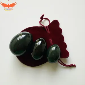 HY pedra natural ametista yoni ovo de cristal perfurado mulheres vaginal kegel exercício néfite jade para venda