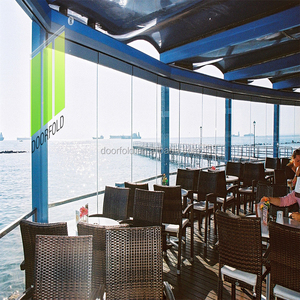 Cửa Kính Gấp Không Khung Cho Nhà Hàng Di Chuyển Phân Vùng Kính Tường Trượt Phân Vùng Kính - Product Image 3