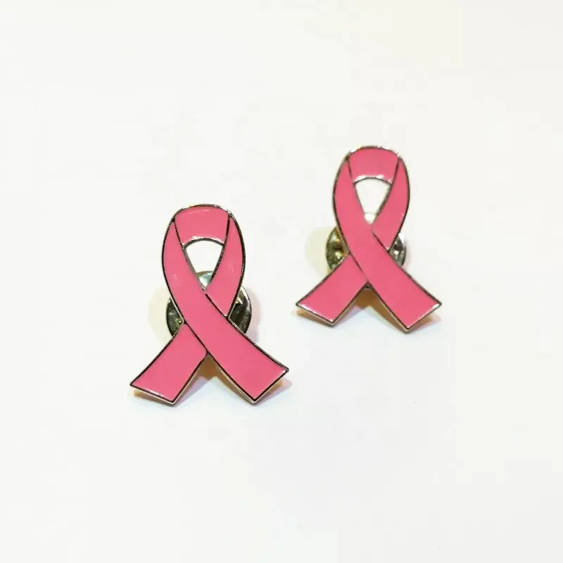 Manufacturer Pink Ribbon Lapel Pin Breast Cancer Awareness Lapel Pin