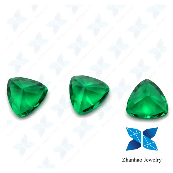 superior calidad de la grasa triángulo de corte synethtic verde espinela piedras preciosas precio