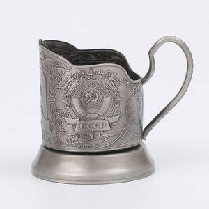 Portavasos de Cerveza de Metal Electrochapado con Diseño Ruso Moderno en Relieve, Forma Personalizada con Diseño Tradicional Antiguo - Product Image 2