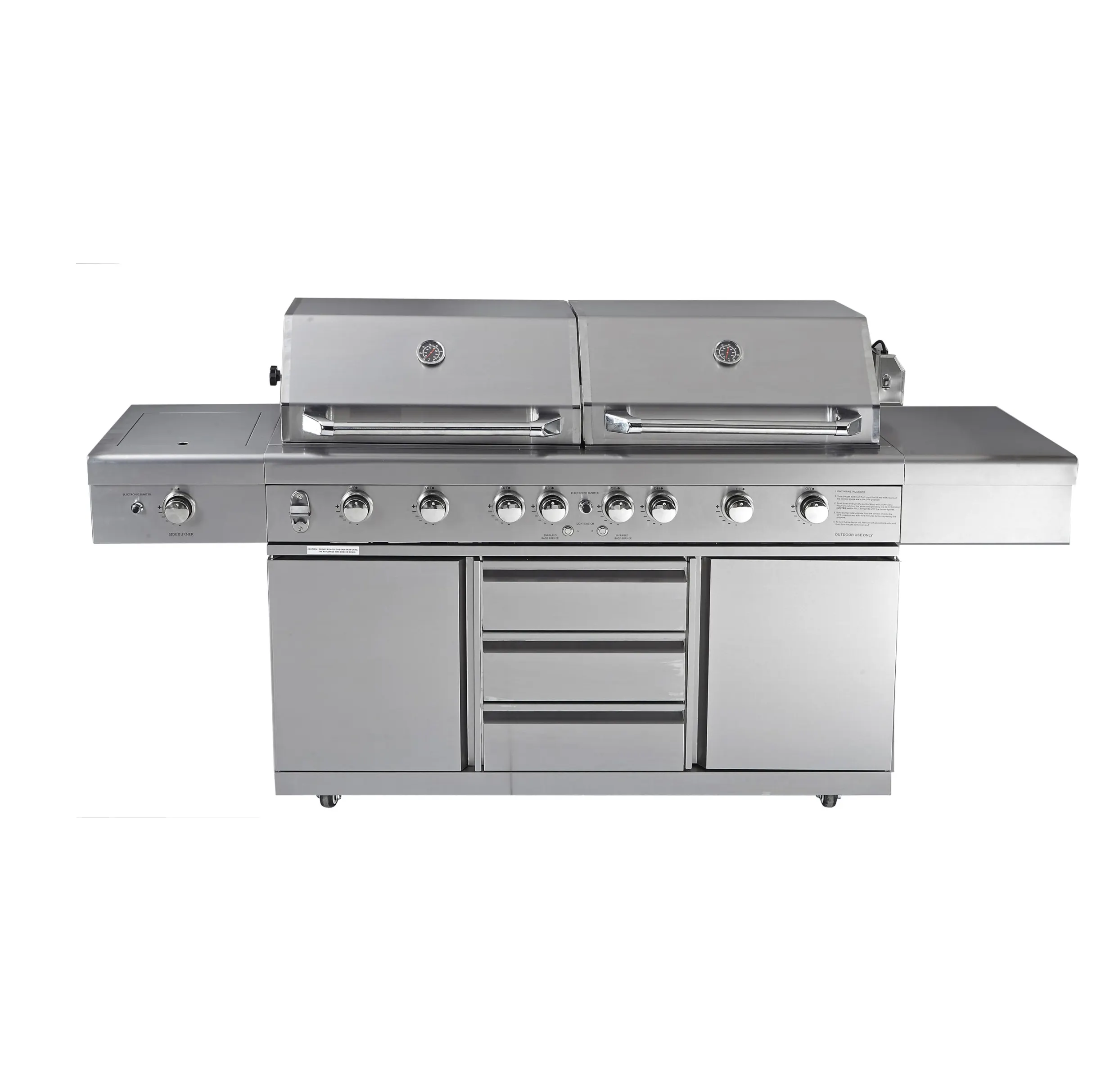 Twin Kap Barbecue Gas Grill, Twin Fire Doos