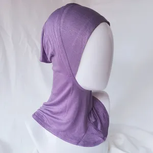 Volledige Cover Innerlijke Moslim Cap Hijab Underscarf 100% Jersey Modal Vlakte Soild Kleur Islamitische Hoofd Slijtage Hoed Underscarf Innerlijke Hijab